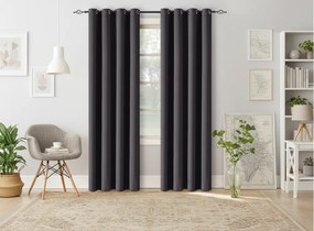 2x Čierny záves OXFORD 140x250 cm