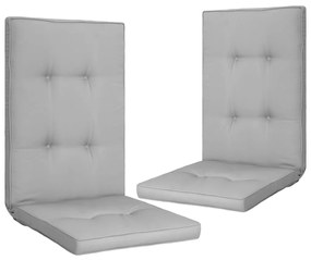 Podložky na záhradné stoličky 2 ks, sivé 120x50x5 cm 47510