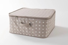 Béžový box na uloženie oblečenia Compactor Dots, 46 × 20,5 cm