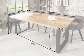 Jedálenský stôl 180cm Iron Craft natural mango