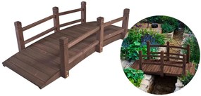 Záhradný drevený mostík