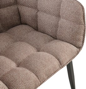 Stolička Tirana látka čierna - terra hnedá