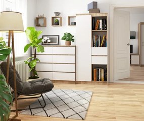 Regál R15 R80 1D 2SZ CLP PK sonoma / biely