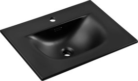 Comad Nábytkové keramické umývadlo SKY 1 BLACK MATT 60 DP, 61x46 cm, čierna matná