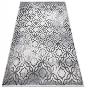 Moderný koberec NOBLE 1532 45 Vintage, Marocká mriežka, sivý