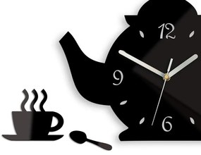 Nástenné hodiny Kettle čierne
