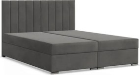 Manželská posteľ AGEN Velvet 140×200 cm sivá