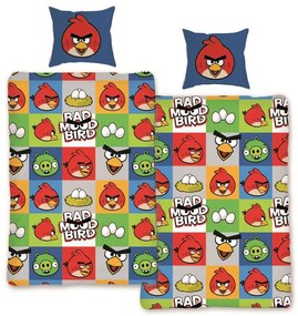Carbotex obliečky bavlna Angry Birds Rio kocky 140x200 70x80
