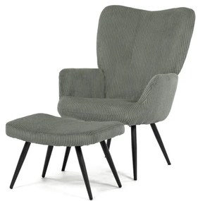 Autronic BONTEC Relaxačné kreslo, modrá, menčestrová látka, AK-L7285 BLUE6 Farba: Zelená