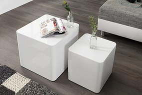 Odkladací stolík Monobloc sada 2ks biely