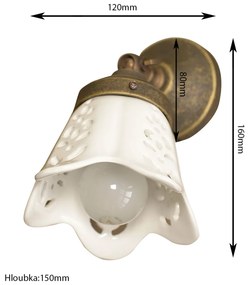 Sapho Sapho, SORENTO svietidlo E14, 40W, 230V, keramické tienitko, bronz, MC098