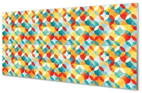 Sklenený obklad do kuchyne farebné vzory 100x50 cm