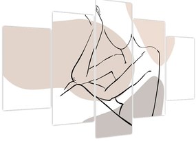 Obraz - Woman body line art N⁰1 (150x105 cm)
