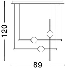 Rustikálny luster Acrobat 89