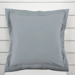 Biante Bavlnená obliečka na vankúš s lemom Moni MO-076 Svetlo sivá 60 x 60 cm