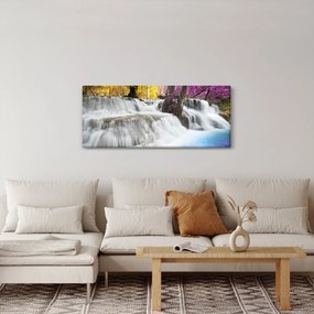 Obraz Erawan vodopádu v lese (120x50 cm)