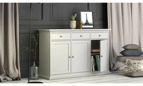 Biela nízka komoda 144x92 cm Paris – Tvilum