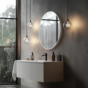 Nimco Biele okrúhle LED zrkadlo priem. 800 s dvoma dotykovými senzormi - ZPB 28002RVX-05