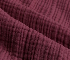 Mušelínová posteľná bielizeň, vínová, štandardná veľkosť
