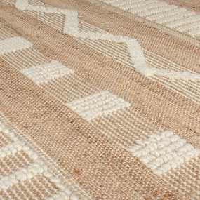 Béžový jutový behúň Flair Rugs Medina, 60 x 230 cm