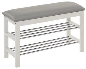 Skrinka na topánky 48x81 cm biela/šedá