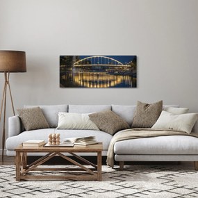 Obraz mosta s fontánou (120x50 cm)