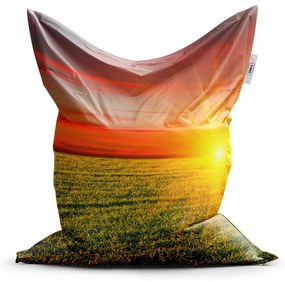 Sablio Sedací vak Západ slnka nad lúkou - 150x100 cm