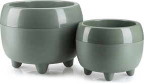 Květináč na nožičkách BOTANICA 23,1x18,3 cm zelený