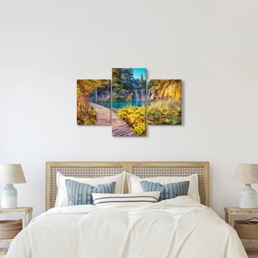 Obraz - Plitvické jazerá, Chorvátsko (90x60 cm)