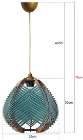 Závěsný lustr YL231 modrý