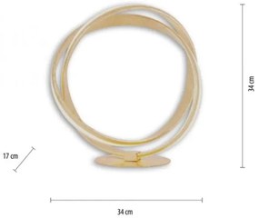 Paul Neuhaus 4531-12 - LED Stmievateľná stolná lampa MELINDA LED/18W/230V zlatá