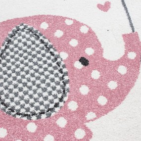 Ayyildiz Detský kusový koberec KIDS 0570, Okrúhly, Ružová Rozmer koberca: 120 cm KRUH