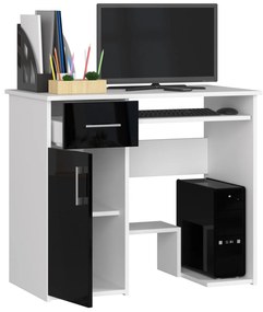 PC stolík Jaloms  (biela + čierny lesk). Vlastná spoľahlivá doprava až k Vám domov. 1069698