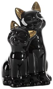 DEKORAČNÁ SOŠKA CAT 14X12X22 CM ČIERNA