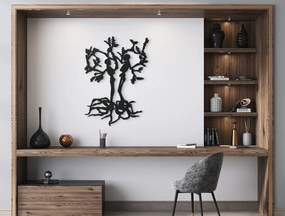 drevko Drevená nálepka Konáre stromov Rozmer obrazu: 44,5 x 31,5 cm, Farba dekorácie: Čierna