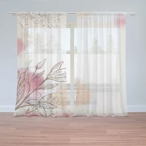 Sablio Záclony Jarný akvarel: 2ks 150x250cm