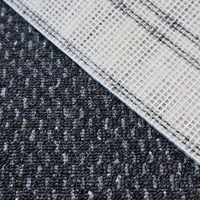 Timzo, Metrážny koberec Rubin 2128 antra, na mieru, šíře 4m, šedá, ab (mriežka), chodba / predsieň