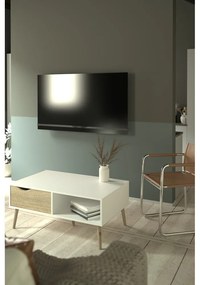 Biely odkladací stolík Tvilum Oslo, 99 x 60 cm