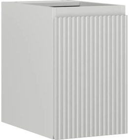 Mexen Rivel, kúpeľňová skrinka 30 cm, 1 dvierka, s drážkami, sivá matná, 91A21-03047-1-BF62