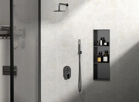 Polysan Polysan, INSERTA zapustená polica do obkladu, 270x810 mm, nerez, antracitová, 1301-27B