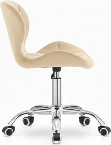 Krémové kancelárske kreslo AVOLA VELVET