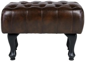 furniture-nabytek.cz - Taburet Chesterfield Pittsfield z pravej kože, hnedý