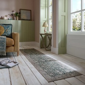 Zelený prateľný behúň 60x230 cm Beau Floral – Flair Rugs