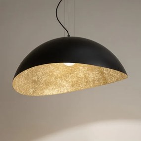 Luster na lanku SOLARIS 1xE27/60W/230V čierna/zlatá