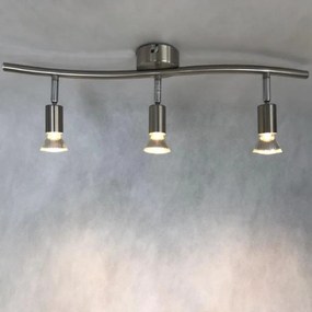 Stropné bodové svietidlo GU1001J-3S Saténový chróm LS3