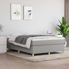 Boxspring posteľ s matracom bledosivý 140x190 cm látka 3144514