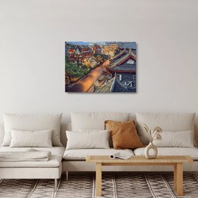 Sklenený obraz - Qintai Road, Čcheng-tu, Čína (70x50 cm)