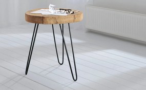 Sconto Odkladací stolík BOMBAY prírodný palisander/čierna