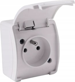 VIPLAST Jednoduchá hermetická zásuvka na povrchovú montáž