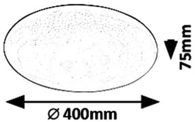 Rabalux 5445 - LED stmievateľné stropné svietidlo DANNY LED/36W/230V + diaľkový ovládač